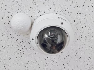 Work camera surveillance notification